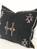 Black Moroccan Cactus Cushion