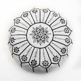white Moroccan pouf, shipping from Motreal to all Canada