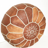 Morocca Pouf , shipping from Montreal, leather pouf from Morocco