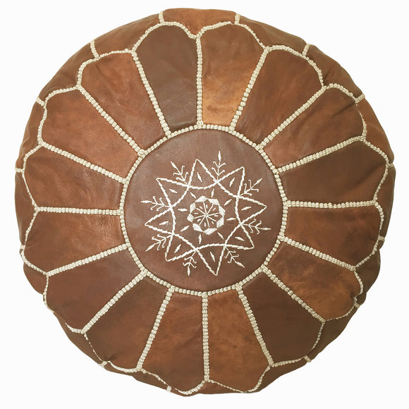 Moroccan Pouf Montreal, Leather pouf, Canada