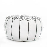embroidered Moroccan pouf, handcrafted 