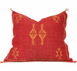 Moroccan  silk cactus pillow cover from Morocco, shipping from Montreal Canada