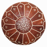 Moroccan pouf montreal, leather pouf, canada