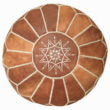 Moroccan pouf, leather pouf, shipping to Vancouver & Toronto  Canada 