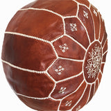 leather pouf from Morocco, available in Montreal, Canada