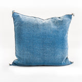 Blue sabra silk pillow