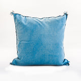 Moroccan Blue sabra silk pillow