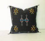 Cactus Silk Pillow Handmade in Morocco, Accent Pillow