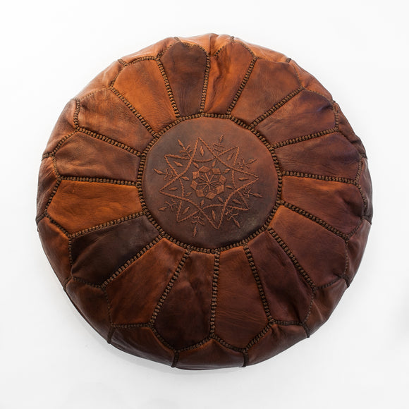 Moroccan leather pouf, Moroccan pouf Montreal