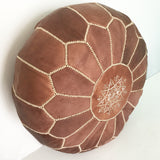 Leather Pouf from Morocco- US