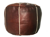 Leather pouf, Free shipping to USA, New York, Boston