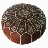 Leather pouf & Ottoman from Morocco, available in Canada