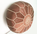 Moroccan leather Poufs