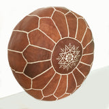 Morocco pouf in Brown, made in Marrakech, footstool, Toronto, Canada