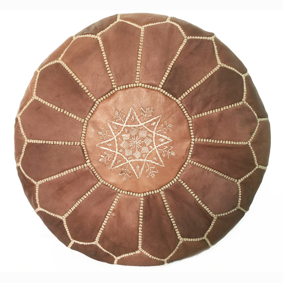 Moroccan Pouf- Handmade in Morocco- Footrest- USA