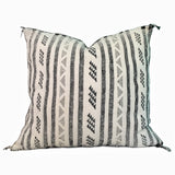 Moroccan Sabra Silk Cushion in White and Black, Montreal, Canada