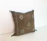 Moroccan kilim pillow, sabra silk
