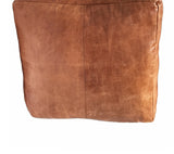 Moroccan Natural Leather square Pouf