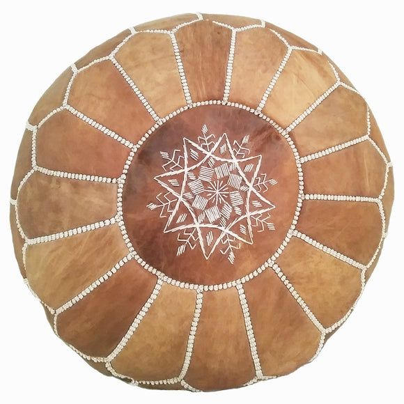 natural Moroccan leather pouf canada, Moroccan leather pouf
