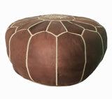 Leather Pouf from Morocco