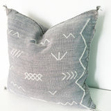 Gray Moroccan Pillow- sabra silk cactus- Cushion