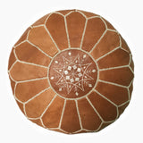 Moroccan pouf Canada- Tan Leather, Ottawa