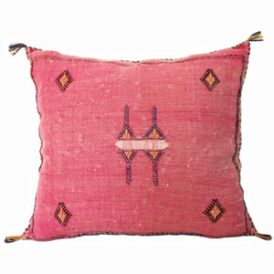 Pink Moroccan Sabra Silk Cushion 